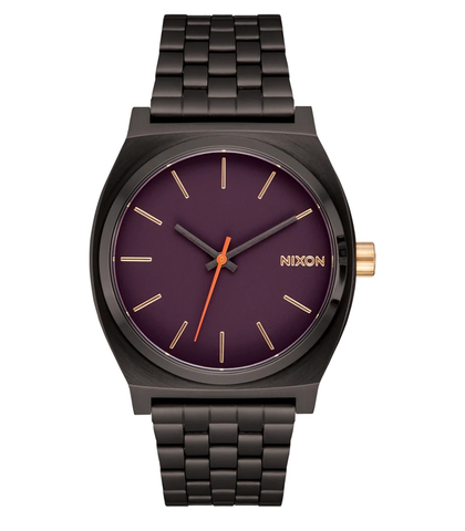 NIXON TIME TELLER WATCH - GUNMETAL / BACKBERRY / GOLD