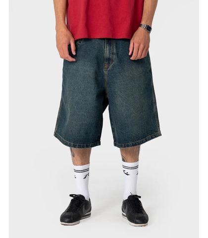 RUSTY MENS YOWIE 2.0 WIDE BAGGY JORT - DARK N DIRTY