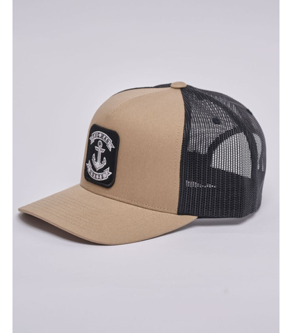 MAD HUEYS OG ANCHOR TWILL TRUCKER CAP - TAN