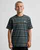 MAD HUEYS BOYS HUEYS STRIPE S/S TEE - PINE GREEN