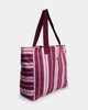 ROXY SUNDAY STRIPE TOTE - BEET RED