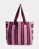 ROXY SUNDAY STRIPE TOTE - BEET RED