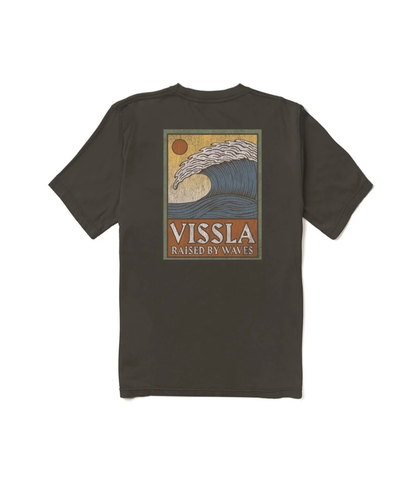 VISSLA MENS PEAKY SWELL VIN TAGE S/S TEE - PHANTOM