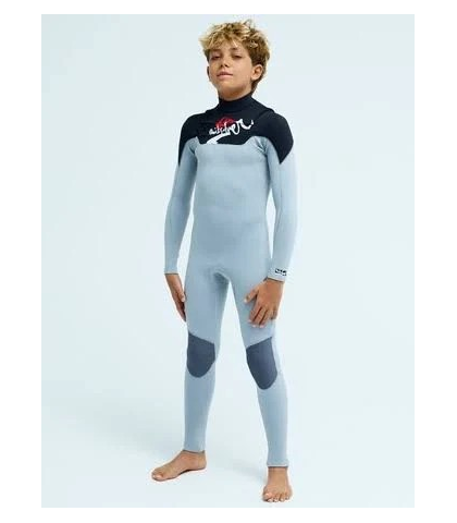 QUIKSILVER BOYS 3/2 YOUNG GUNS CHESTZIP STEAMER - QUARRY
