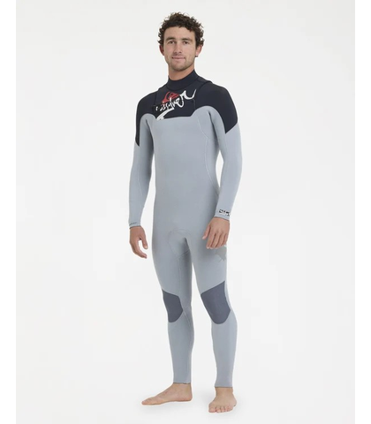 QUIKSILVER MENS 3/2 YOUNG GUNS CHESTZIP STEAMER - QUARRY