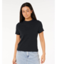 RIPCURL LADIES CLASSIC FITTED S/S TEE - BLACK