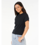 RIPCURL LADIES CLASSIC FITTED S/S TEE - BLACK