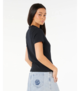 RIPCURL LADIES CLASSIC FITTED S/S TEE - BLACK