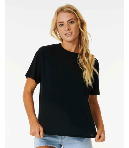 RIPCURL LADIES CLASSIC RELAXED TEE - BLACK