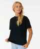 RIPCURL LADIES CLASSIC RELAXED TEE - BLACK