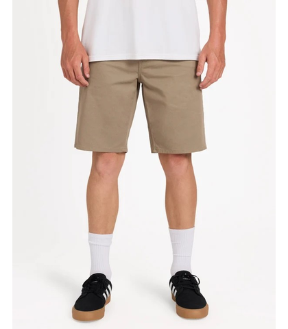 VOLCOM MENS SOLVER LITE 5 POCKET WALKSHORT - BRINDLE