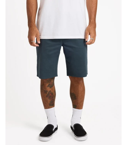 VOLCOM MENS SOLVER LITE 5 POCKET WALKSHORT - DARK SLATE