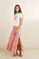 RHYTHM LADIES LOLA CHECK TIRED MAXI SKIRT - PLUM