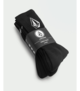 VOLCOM MENS FULL STONE CREW SOCK 3 PACK - BLACK