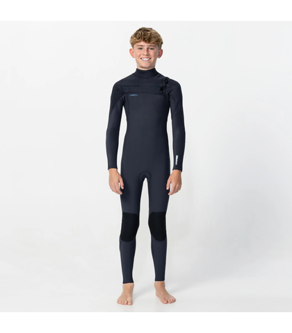 O'NEILL YOUTH 3/2 HYPERFREAK CHEST ZIP STEAMER - GUNMETAL BLACK