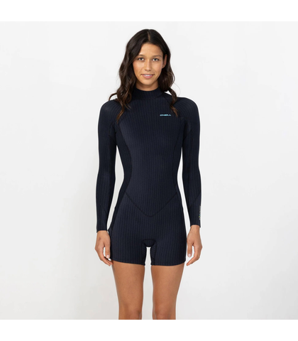 O'NEILL LADIES 2MM HYPER X BACKZIP SPRINGSUIT - BLACK