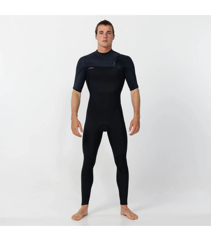 O'NEILL MENS 2MM HYPERFREAK S/S CHESTZIP STEAMER- BLACK