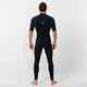 O'NEILL MENS 2MM HYPERFREAK S/S CHESTZIP STEAMER- BLACK