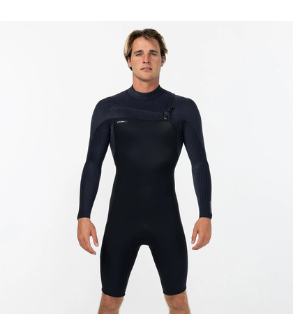 O'NEILL MENS 2MM HYPERFREAK L/S CHESTZIP SPRINGSUIT - BLACK