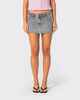 RUSTY LADIES FLIP MOMMY LOW RISE MINI DENIM SKIRT - LDN SMR / BBP