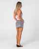 RUSTY LADIES FLIP MOMMY LOW RISE MINI DENIM SKIRT - LDN SMR / BBP