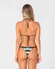 RUSTY LADIES RACK CITY CONTRAST TRIANGLE BIKINI TOP - AQUA