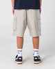 RUSTY MENS 8-BALL ELASTIC WAIST CARGO SHORT - STONE GREY