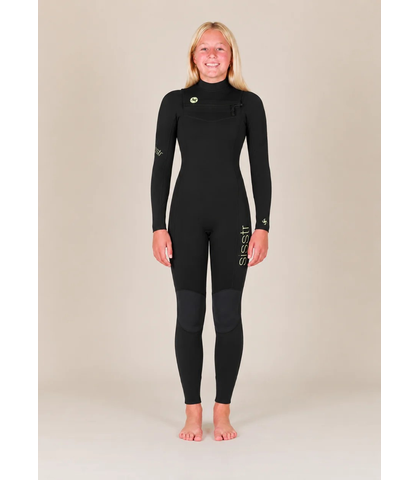 SISSTR YOUTH 3/2 7 SEAS CHEST ZIP STEAMER - BLACK