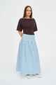 HUFFER LADIES STRIPE ASHTON SKIRT - BAY BLUE