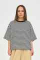 HUFFER LADIES STRIPE BILLIE TEE - BUTTER / NAVY