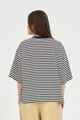 HUFFER LADIES STRIPE BILLIE TEE - BUTTER / NAVY