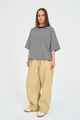 HUFFER LADIES STRIPE BILLIE TEE - BUTTER / NAVY