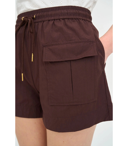 HUFFER LADIES SKIPPER SHORT - COCOA