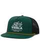 VISSLA MENS DOUBLE SHAKA TRUCKER CAP - EVER GREEN
