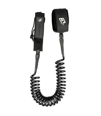 CREATURES SUP ANKLE COILED 10 FT LEASH - BLACK 