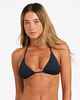 ROXY LADIES BEACH CLASSICS TIKI TRI BIKINI TOP - BLACK