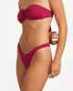 ROXY LADIES BEACH CLASSICS HIGH LEG CHEEKY BIKINI PANT - BEET RED