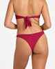 ROXY LADIES BEACH CLASSICS HIGH LEG CHEEKY BIKINI PANT - BEET RED