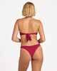 ROXY LADIES BEACH CLASSICS HIGH LEG CHEEKY BIKINI PANT - BEET RED
