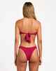 ROXY LADIES BEACH CLASSICS BANDEAU BIKINI TOP - BEET RED