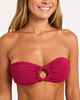 ROXY LADIES BEACH CLASSICS BANDEAU BIKINI TOP - BEET RED