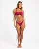ROXY LADIES BEACH CLASSICS BANDEAU BIKINI TOP - BEET RED