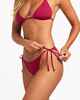 ROXY LADIES BEACH CLASSICS TIE SIDE BIKINI PANT - BEET RED