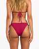 ROXY LADIES BEACH CLASSICS TIE SIDE BIKINI PANT - BEET RED