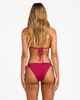ROXY LADIES BEACH CLASSICS TIE SIDE BIKINI PANT - BEET RED