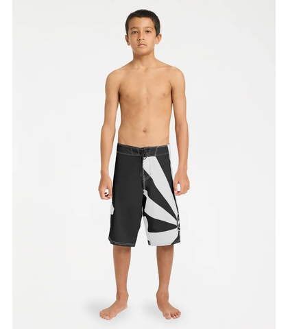 BILLABONG BOYS AI RISING SUN PRO BOARDSHORT - BLACK / WHITE