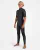 BILLABONG BOYS 2MM ABSOLUTE S/S CHESTZIP STEAMER - BLACK