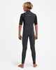 BILLABONG BOYS 2MM ABSOLUTE S/S CHESTZIP STEAMER - BLACK