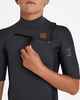 BILLABONG BOYS 2MM ABSOLUTE S/S CHESTZIP STEAMER - BLACK