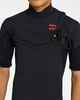 BILLABONG BOYS 2MM ABSOLUTE ULTRA  S/S  S-ZIP STEAMER - BLACK